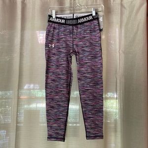 Under Armour HeatGear ankle crop - youth large, multicolr